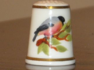 Royal Worcester Thimble Robin Bakewell Round Signed