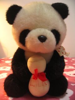 Panda Baby Holding Feeding Bottle Plush Toy