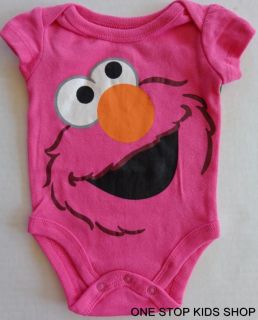 Elmo Baby 3 6 9 MO Creeper Bodysuit Onesie Shirt Set Outfit Sesame 
