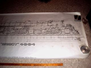 HUGE Schematic of the Union Pacifics BIG BOY 4 8 8 4 Engine