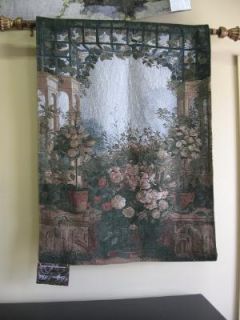 Wall Tapestry Italian Tuscan French Garden Topiaries