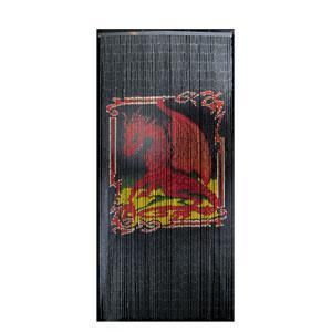 Red Dragon Painted Bamboo Door Curtain 2077