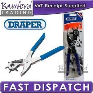 Draper Revolving Hole Punch Pliers 2mm 4 8mm Leather Card Paper Craft 