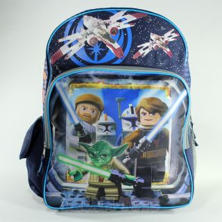   Luke Skywalker Han Solo Yoda 16 Large Backpack Boys Book Bag