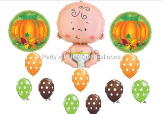 Little Pumpkin Baby Shower Balloons Decorations Boy Girl