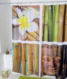 Eastern Bamboo Joss Fabric Shower Curtain JZ3003