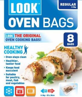 Look Healthy Cooking Oven Bags Regular 0 3Kg 8 Bags 