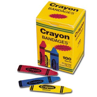   of 400 New Crayon Bandaids 3 4 x 3 Crayola Adhesive Bandages