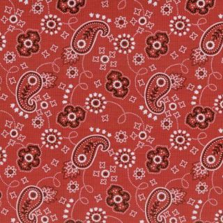 Blank Quilting Round Up II Red Bandana Western Cowboy Paisley Cotton 