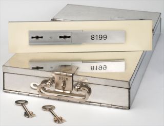 Original SWISS BANK safe deposit BOX & DOOR #9164