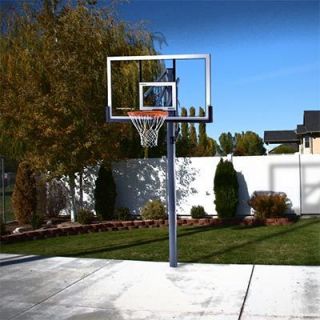    54 Acrylic In Ground Basketball Hoop Basket Ball Backboard Driveway