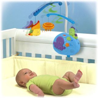 Fisher Price Baby Crib Musical Mobile Gentle Waves New  