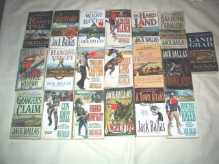 Lot of 19 Different Jack Ballas Western Paperbacks