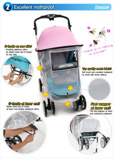 Manito Magic Shade Baby Stroller Sun Canopy for Baby Stroller and Car 