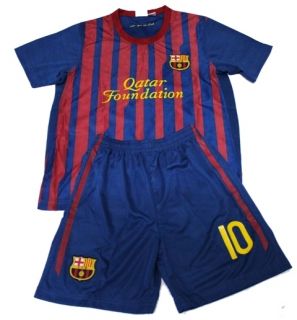 Youth Kids Barcelona Home Soccer Jersey with Short MESSI Size 24