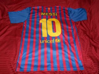 Barcelona Home Soccer Jersey 10 Messi Size Large Adult