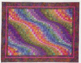paint by number rainbow bargello quilt pattern from a magazine