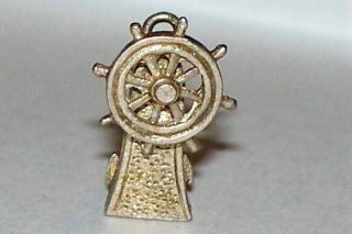Ships Wheel Moves Very Realistic UK Vintage Sterling Silver Charms 