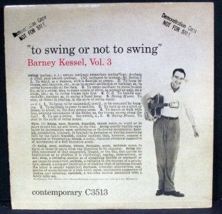 Barney Kessel to Swing or not to Swing Contemporary Jazz DG Yellow 