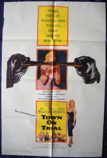 Town on Trial Movie Poster John Mills Barbara Bates