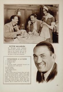 1931 Victor McLaglen Movie Star Cromosquis Russe Recipe   ORIGINAL
