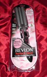 Revlon 3 Barrel Perfect Heat Essentials Hair Waver New