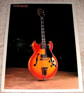 Gibson 1969 Vintage Gibson Barney Kessel Jazz Guitar Tribute Poster 