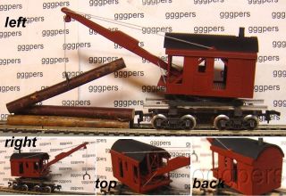 HO Train Barnharts Log Loader Crane Log Car for Shay Heisler Climax 
