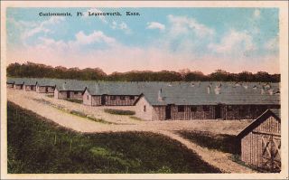Barracks Cantonments ft Leavenworth KS Early 1920s