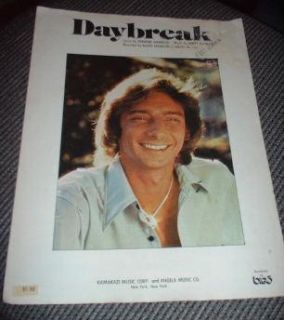 1976 Barry Manilow Daybreak Sheet Music Lyrics Anderson