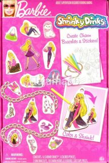 New Mattel Barbie Shrinky Dinks 40+pc Jewelry Charm Bracelet Set Kit 