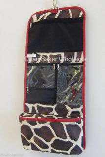 Giraffe Hanging Cosmetic Case Toiletry Travel Roll Up Makeup Bag