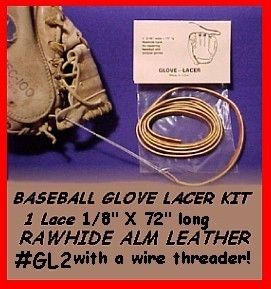Tan 1 8 x 72 Lace Baseball Glove Lace Repair Kit Laces Free Shipping 