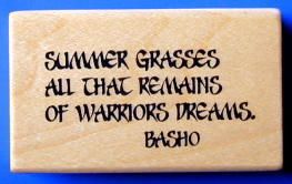 Summer Grasses Basho Japanese Haiku Rubber Stamp 12