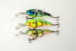 Lot of 3 Bass Trout Pike Fishing Lure Swimbait Tackle