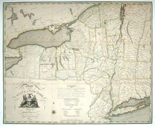1804 NY Map Lewiston Medina Tonawanda Batavia Greece