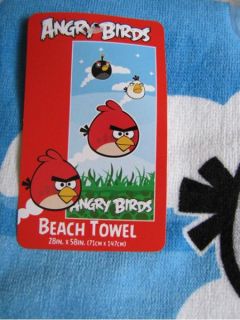 angry birds beach towel this auction is for angry birds very soft 