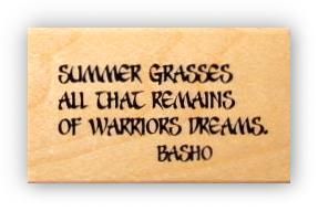 Summer Grasses Basho Japanese Haiku Rubber Stamp 12