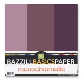 Bazzill Basics Monochromatic Trio Packs 12 x 12 Velvet