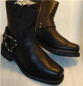 BATES mens HARNESS Boots Black side zipper (Riding Boot) US sz 7