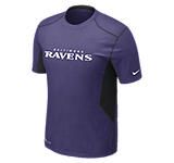 Nike Pro Combat Hypercool 20 Fitted Short Sleeve NFL Ravens Mens Shirt 