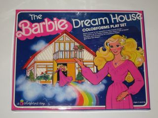Z162. Barbie Dream House Colorforms Play Set MINT in Box Vintage