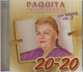 Paquita La Del Barrio Con Grupo Vol 2 CD New 20 20 Album Con 20 