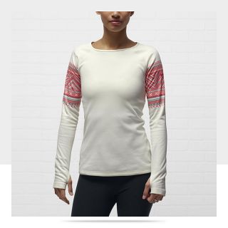  Nike Pro Printed Hyperwarm Crew Camiseta   Mujer