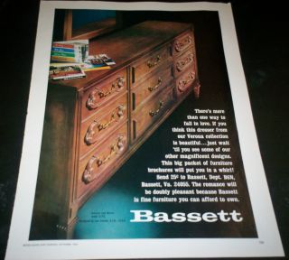 1966 Ad Bassett Dresser Mirror Verona Furniture