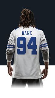    Demarcus Ware Mens Football Home Game Jersey 468950_104_B_BODY