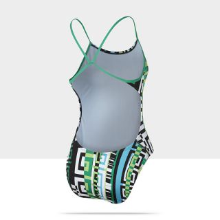 Nike Cut Out Labyrinth Print Womens Tank Swimsuit TESS0059_300_B