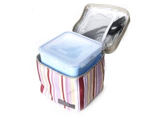 Lock & Lock Square Lunch Box 3 Piece Set with Insulated Lunch Bag
