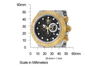 Invicta 1528 Subaqua Mens Watch   Stainless with Gold Plated Bezel