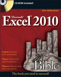 Excel 2010 Bible 593 by John Walkenbach 2010, Paperback
